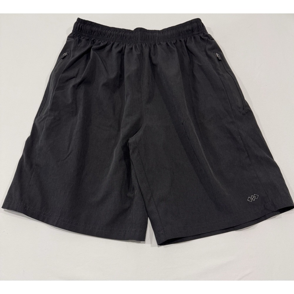 LEG3ND Men's Black Performance Athletic Shorts Zip Pockets Size Medium Stretch